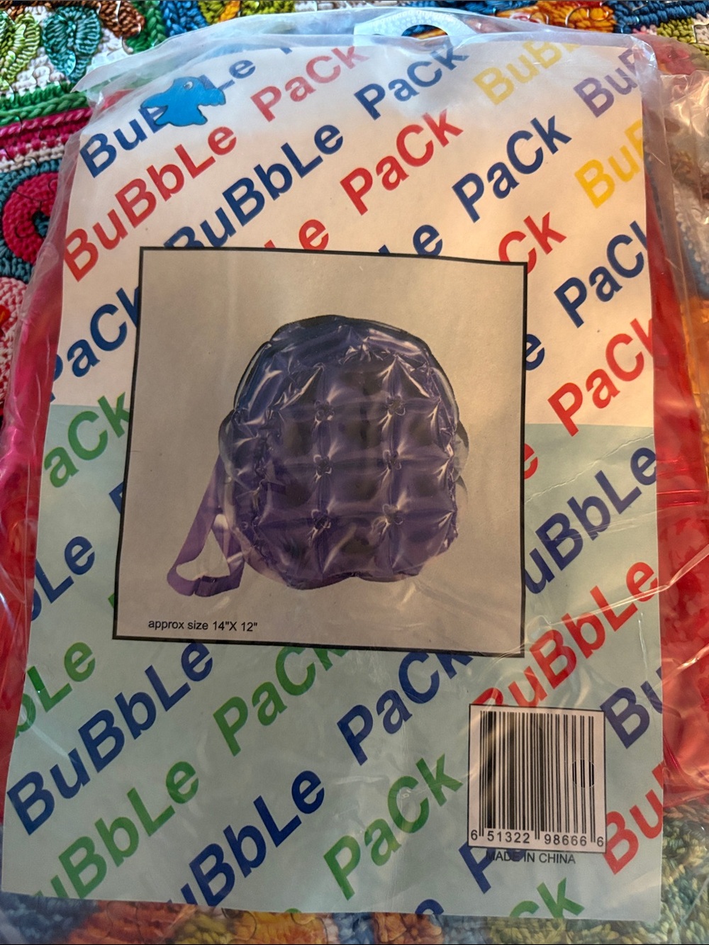 Bubble Pack Inflatable Bubble Backpack - Unbranded Red